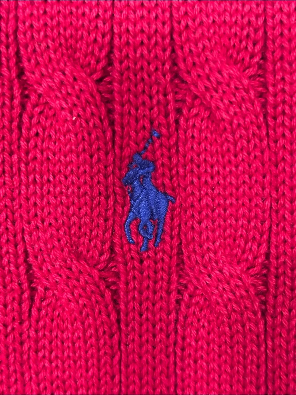 NWT Polo Ralph Lauren Cable Knit V-Neck Sweater Vest Kids XL Red